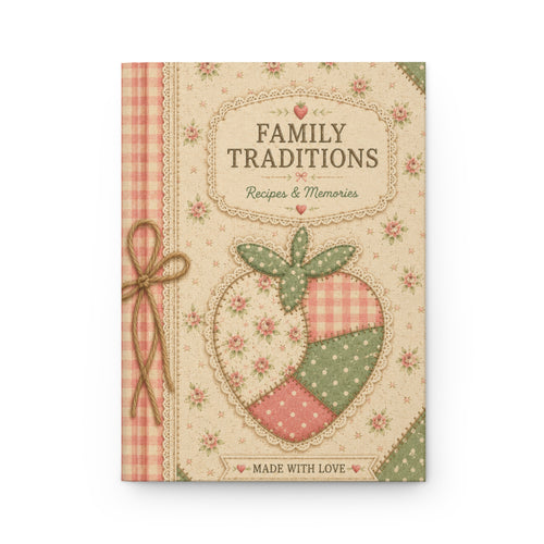 Family Traditions Journal, Recipe & Memory Book, Heirloom Keepsake Notebook, Grandma Recipe Journal, Bridal Shower Gift, Hardcover Journal