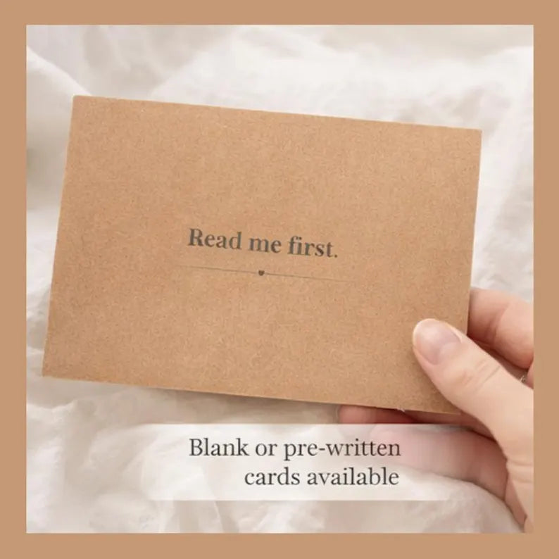 Open When Letters Set | 13 Handmade Comfort Cards, Pre-Written or Blank Keepsake Gift