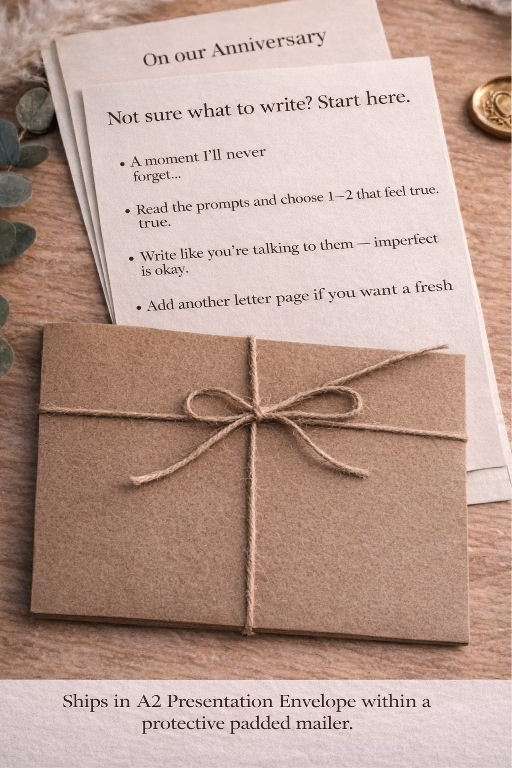 1 Year Anniversary Gift for Husband or Wife, Paper Anniversary Gift, Love Letter Kit, Personalized First Anniversary Gift for Him Her
