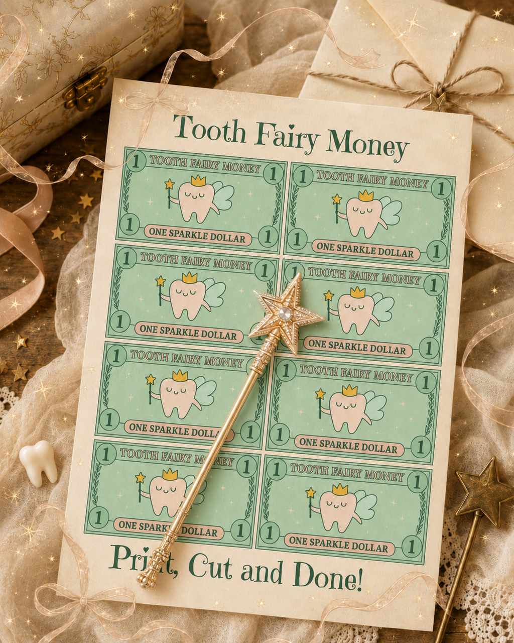 Printable Tooth Fairy Money | Magical Keepsake Tooth Fairy Dollars