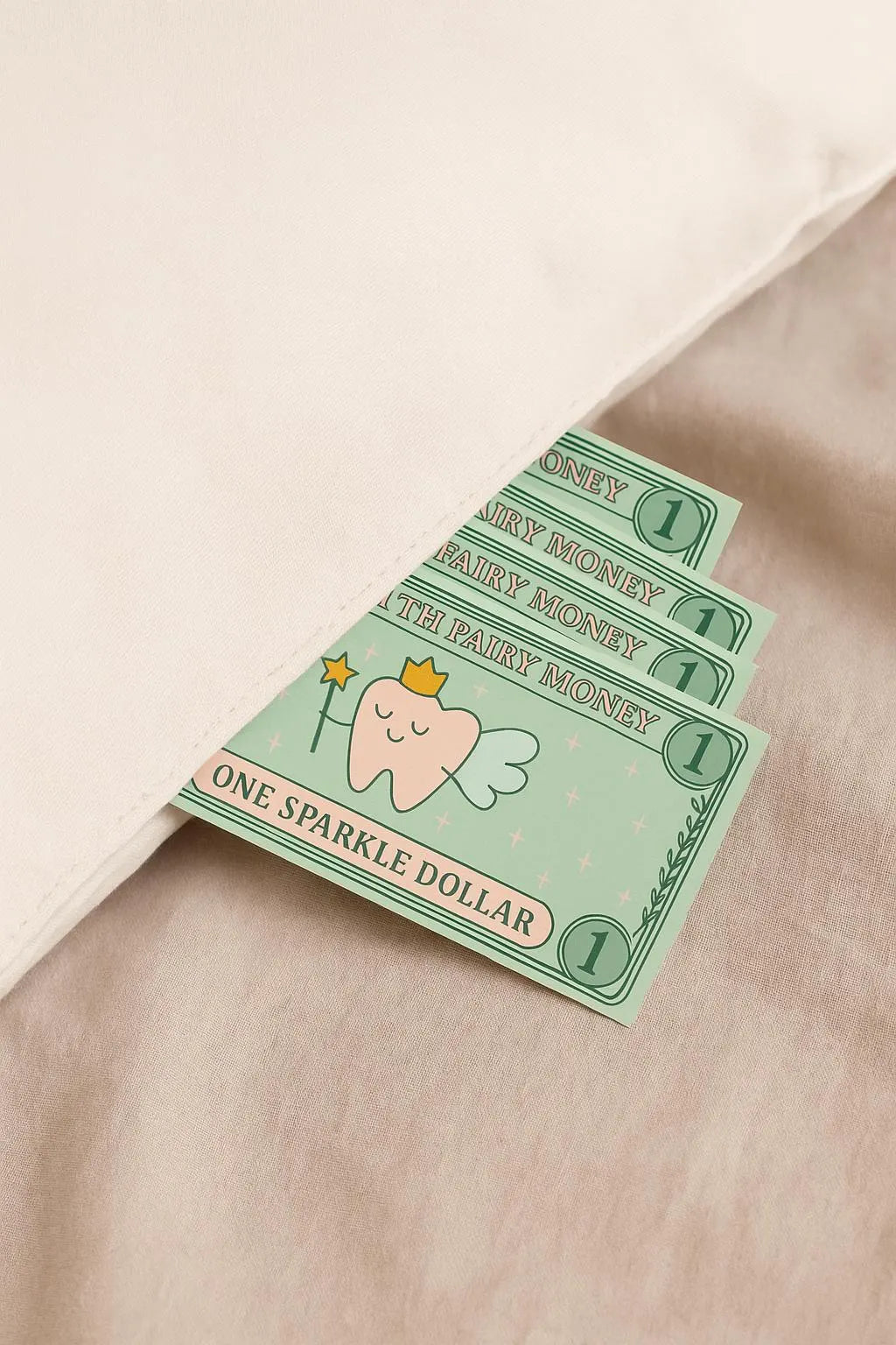 Tooth Fairy Money Printable – Sparkle Dollar Bills (Instant Download)