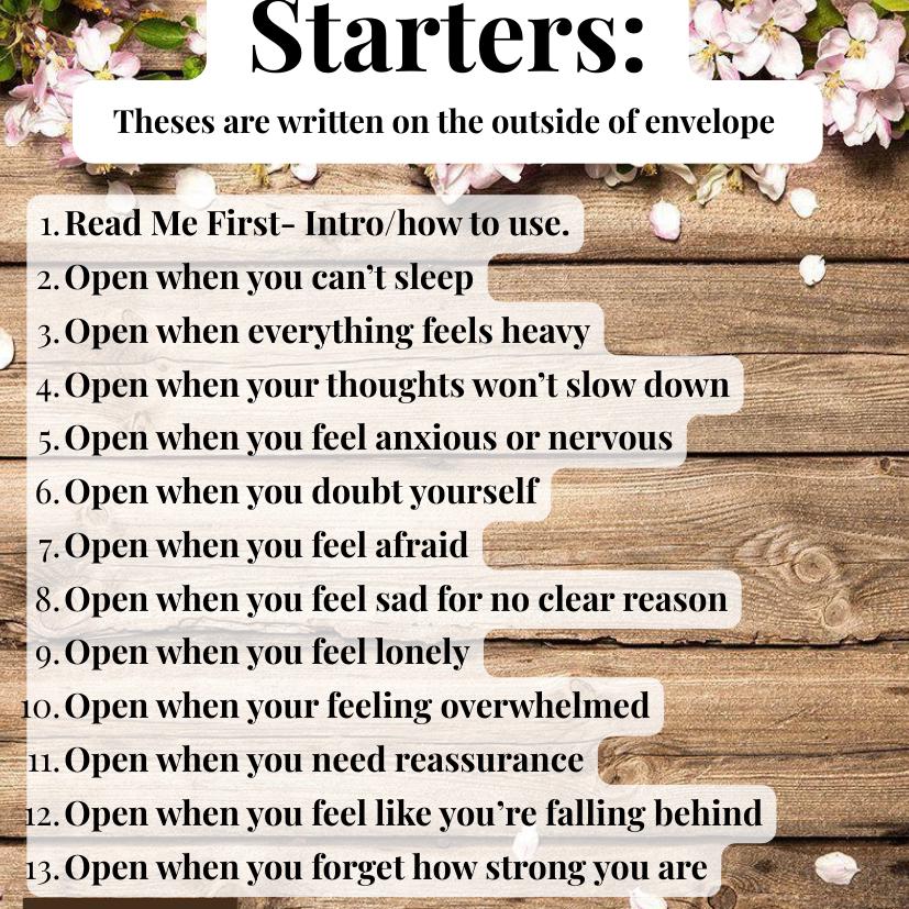 Open When Letters | Choose Pre-Written or Blank Cards | Comfort Gift for Anxiety, Stress & Hard Days